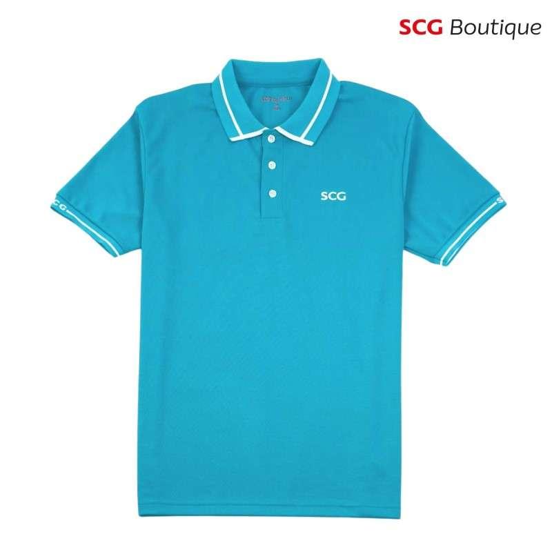 เสื้อโปโล SCG สี Blue Curacao M ช-1