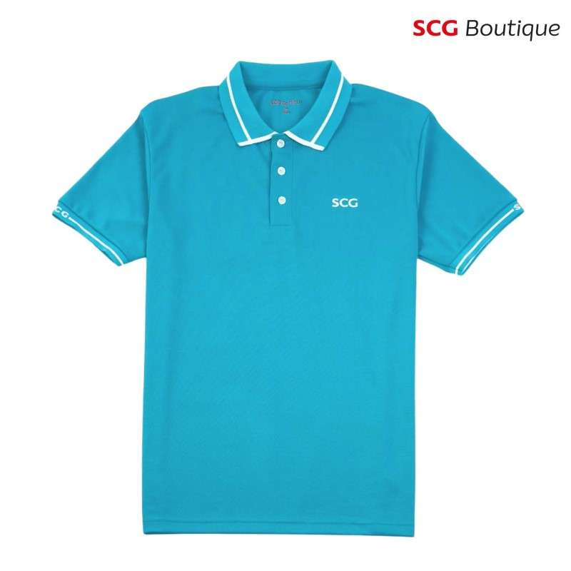 เสื้อโปโล SCG สี Blue Curacao L ช-1