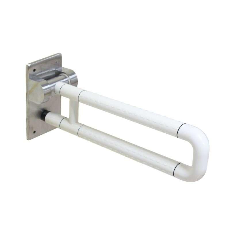 ราวจับผู้สูงอายุ ELDERLIFE ราวจับกันลื่น รูปทรงตัว U พับขึ้นได้ สีขาว BH-014-1