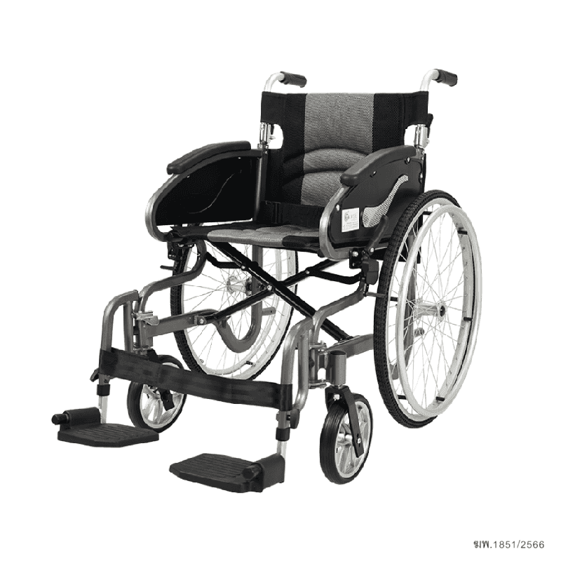 รถเข็นผู้ป่วย ELDERLIFE วีลแชร์ อะลูมิเนียมอัลลอย พับได้ รุ่น HT-125BLD-1