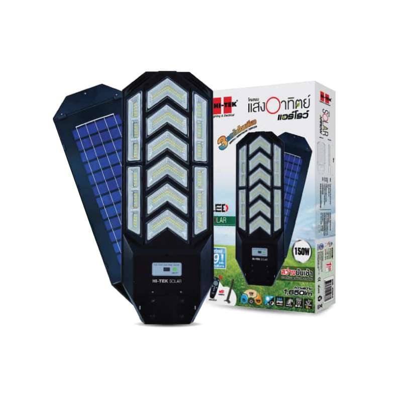 โคมไฟถนนโซลาร์ HI-TEK รุ่น LED ARROW เปลี่ยนได้ 3 แสง 150W -1