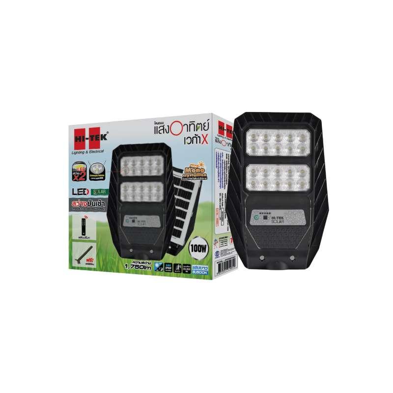 โคมไฟถนนโซลาร์ LED HI-TEK รุ่น เวก้า แสงขาว X 100W-1