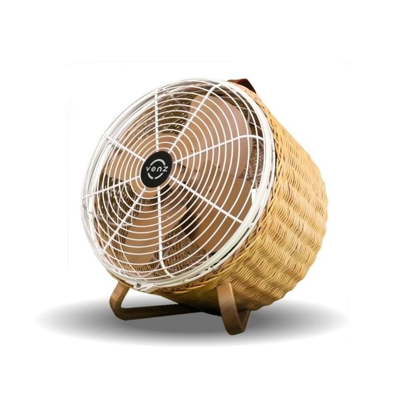 Venz เวนซ์ พัดลม หวาย รุ่น Tuber 12 นิ้ว ตั้งโต๊ะ (สี Sunrise)-1