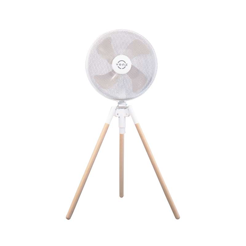 Venz เวนซ์ พัดลมไม้แท้ รุ่น Pixel 18 นิ้ว ตั้งพื้น (สี Arctic White)-1