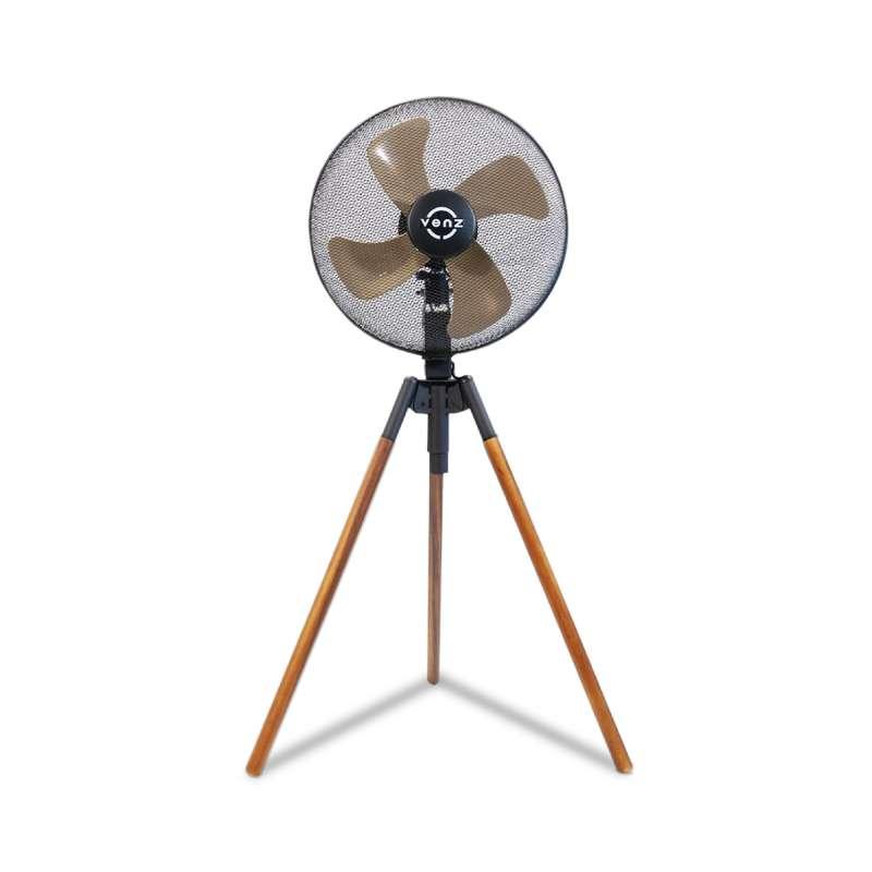 Venz เวนซ์ พัดลมไม้แท้ รุ่น Pixel 18 นิ้ว ตั้งพื้น (สี Roma Black)-1