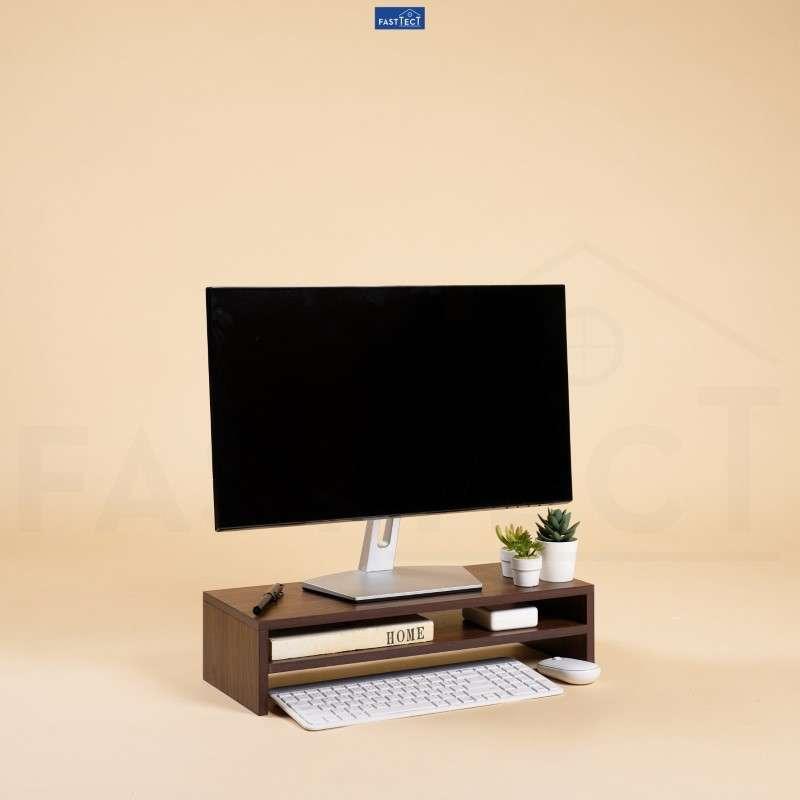 ชั้ันวางจอคอม ไม่มีลิ้นชัก FASTTECT สีโอ๊ค-1