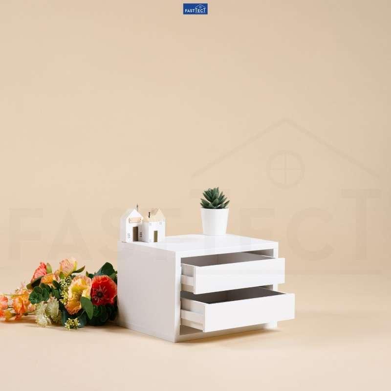 ตู้จัดระเบียบ 2 ลิ้นชัก FASTTECT สีขาว-1