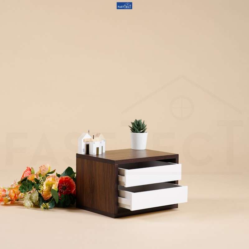ตู้จัดระเบียบ 2 ลิ้นชัก FASTTECT สีโอ๊ค-ขาว-1