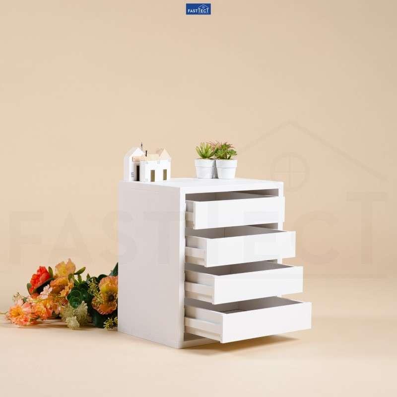 ตู้จัดระเบียบ 4 ลิ้นชัก FASTTECT สีขาว-1