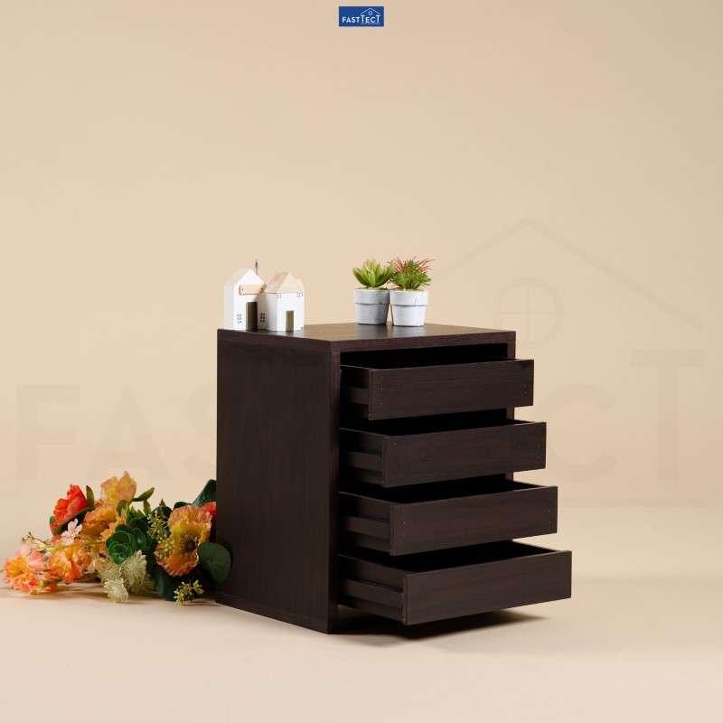 ตู้จัดระเบียบ 4 ลิ้นชัก FASTTECT สีเวงเก้-1