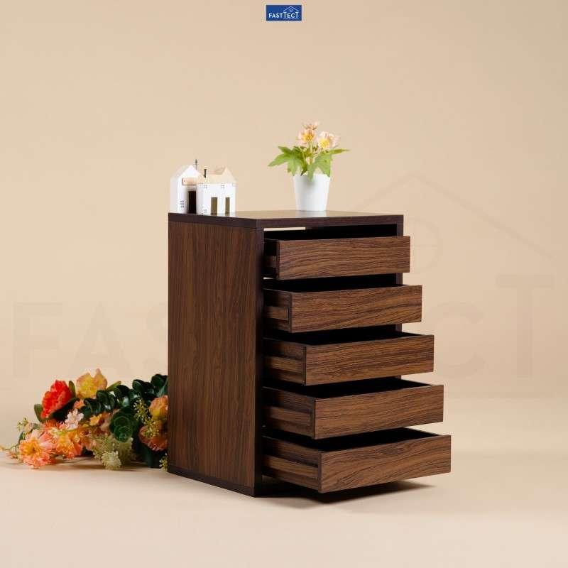 ตู้จัดระเบียบ 5 ลิ้นชัก FASTTECT สีโอ๊ค-1