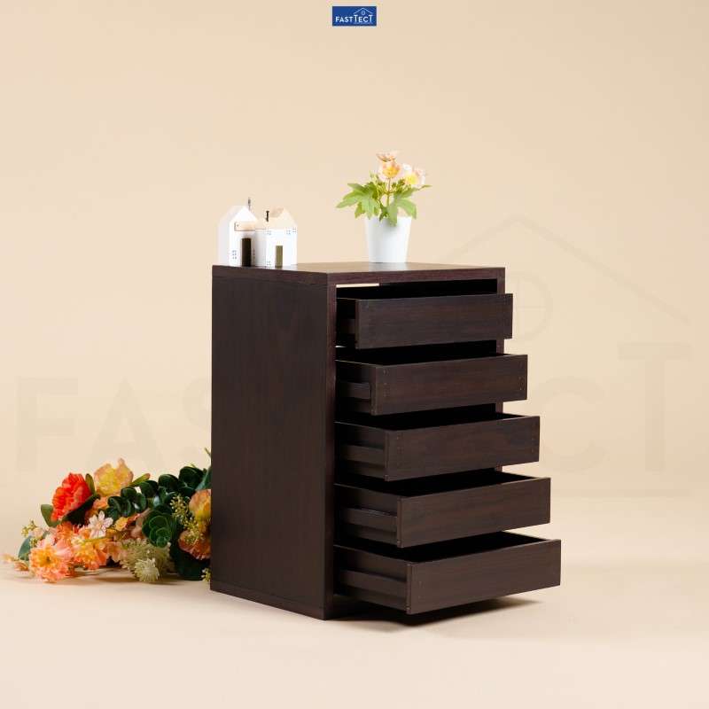 ตู้จัดระเบียบ 5 ลิ้นชัก FASTTECT สีเวงเก้-1