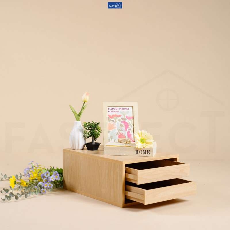 ตู้จัดระเบียบ FASTTECT ไซส์ XL 2 ลิ้นชัก สีเมเปิ้ล-1