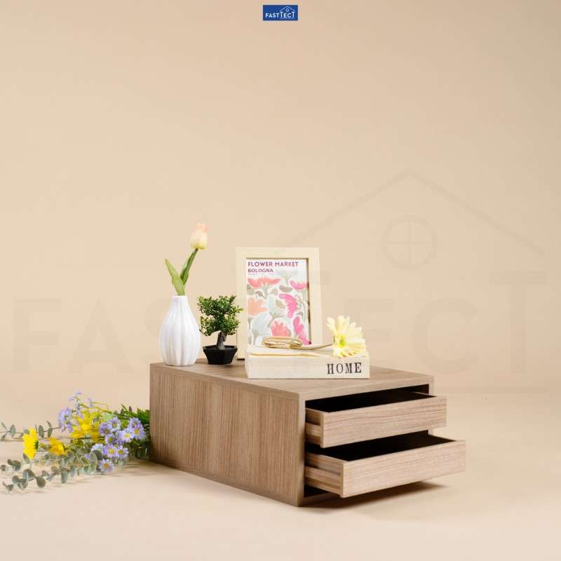 ตู้จัดระเบียบ FASTTECT ไซส์ XL 2 ลิ้นชัก สีไวท์โอ๊ค-1