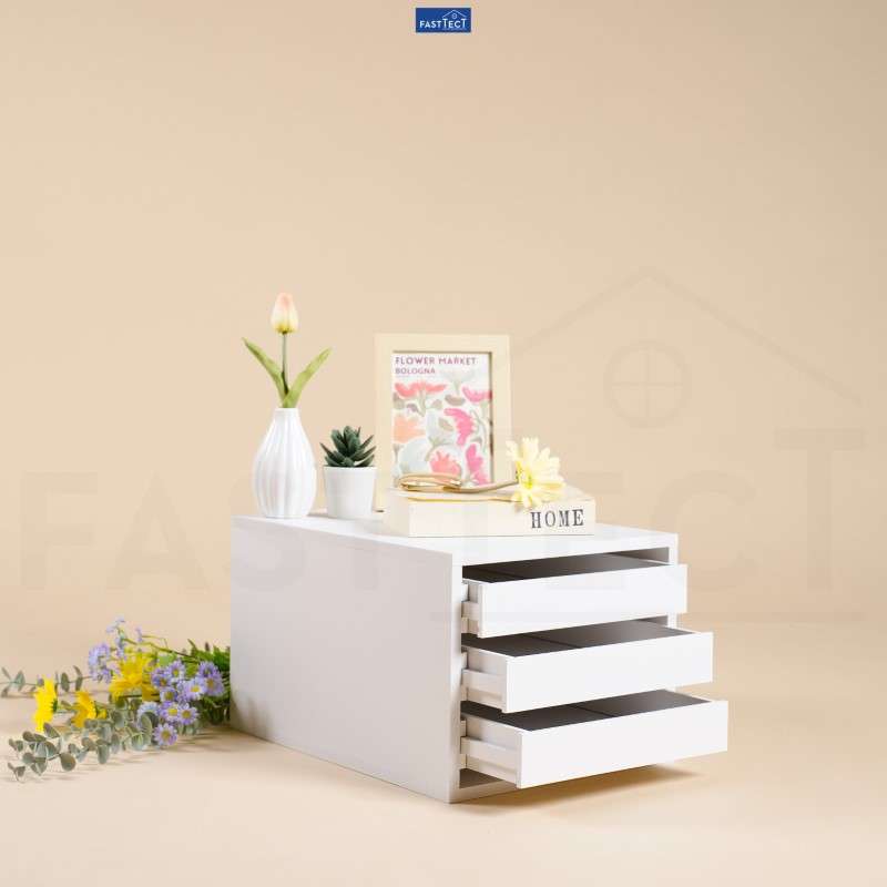 ตู้จัดระเบียบ FASTTECT ไซส์ XL 3 ลิ้นชัก สีขาว-1