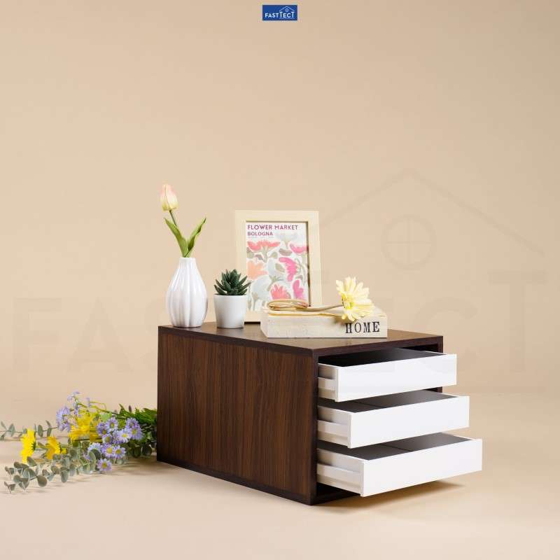 ตู้จัดระเบียบ FASTTECT ไซส์ XL 3 ลิ้นชัก สีโอ๊ค-ขาว-1