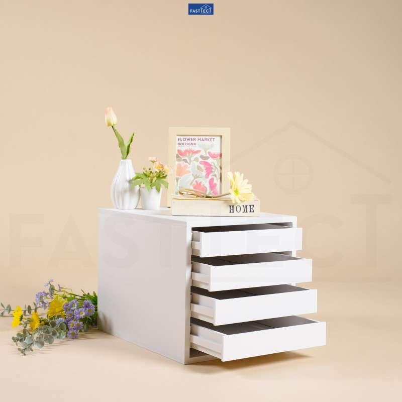 ตู้จัดระเบียบ FASTTECT ไซส์ XL 4 ลิ้นชัก สีขาว-1