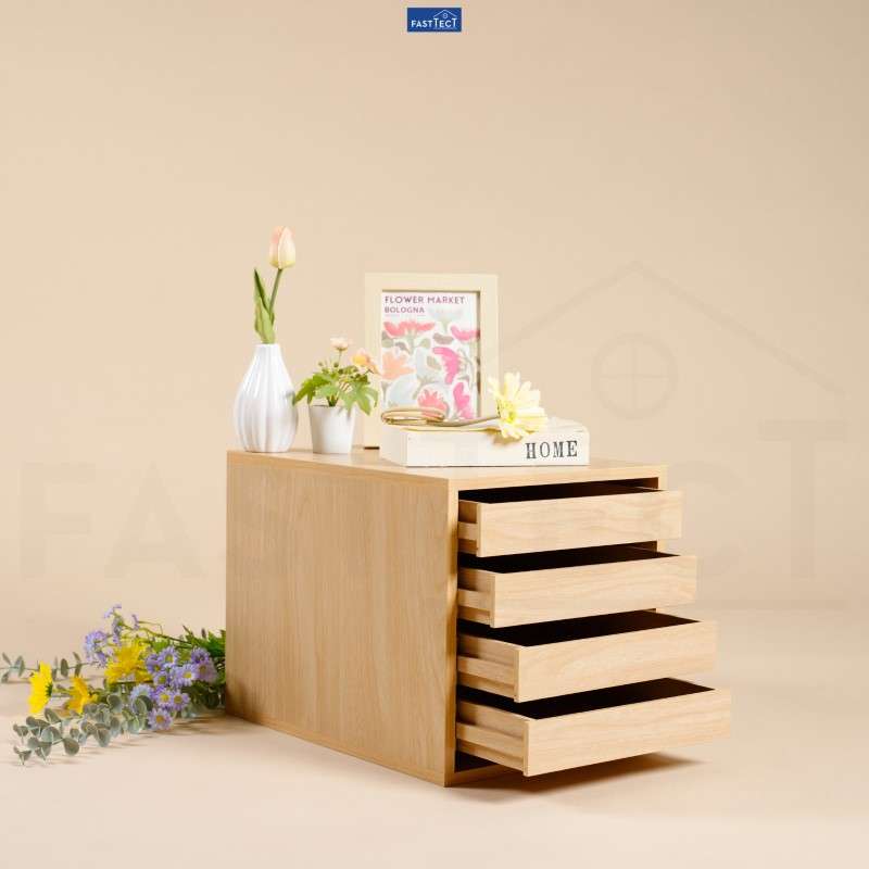 ตู้จัดระเบียบ FASTTECT ไซส์ XL 4 ลิ้นชัก สีเมเปิ้ล-1