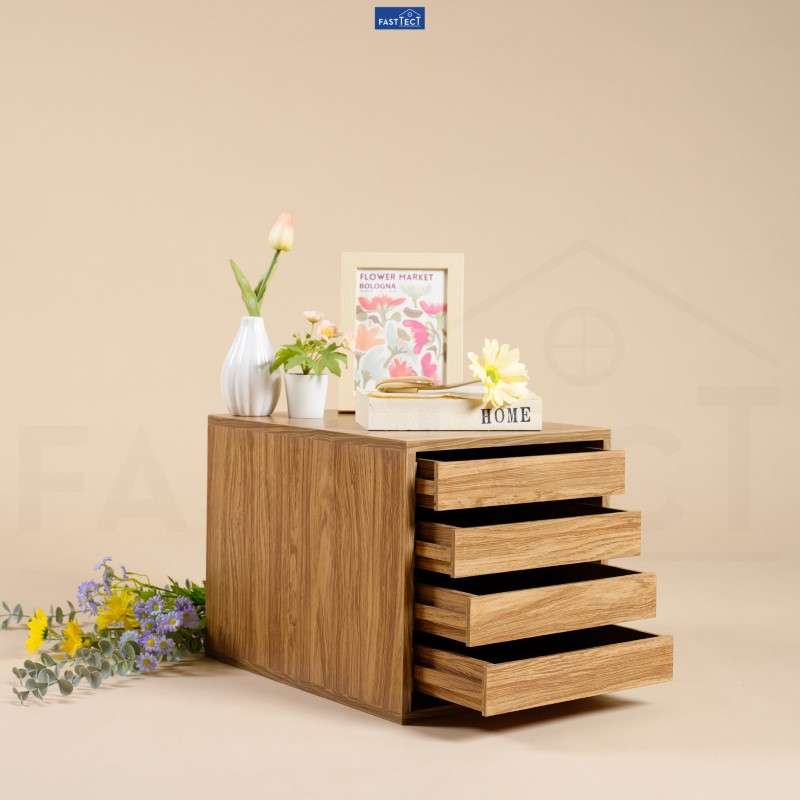ตู้จัดระเบียบ FASTTECT ไซส์ XL 4 ลิ้นชัก สีลาเต้-1