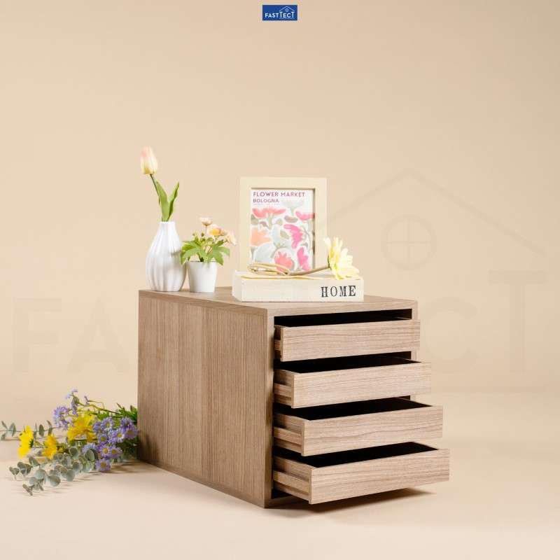 ตู้จัดระเบียบ FASTTECT ไซส์ XL 4 ลิ้นชัก สีไวท์โอ๊ค-1