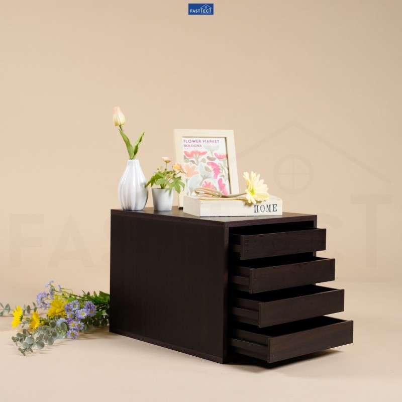 ตู้จัดระเบียบ FASTTECT ไซส์ XL 4 ลิ้นชัก สีเวงเก้-1