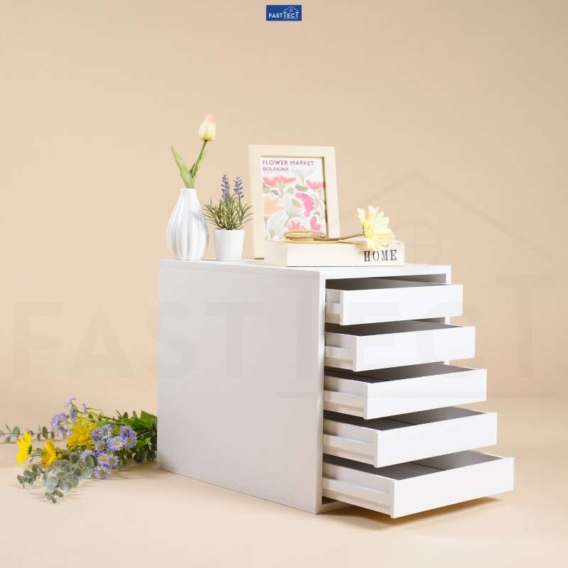 ตู้จัดระเบียบ FASTTECT ไซส์ XL 5 ลิ้นชัก สีขาว-1