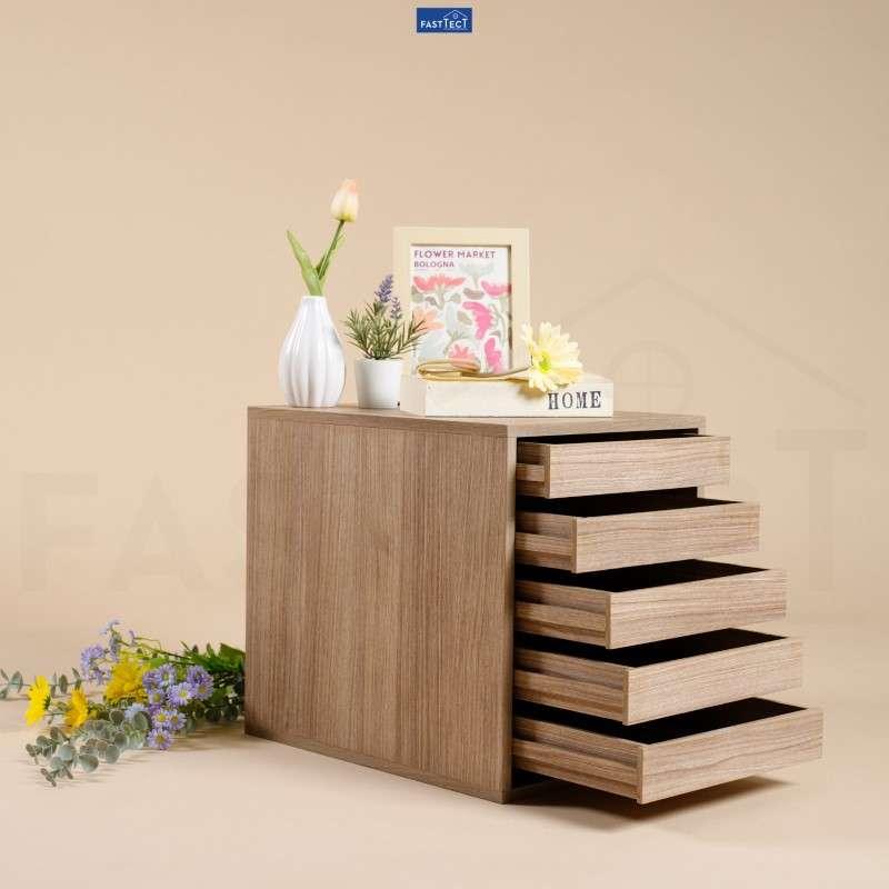 ตู้จัดระเบียบ FASTTECT ไซส์ XL 5 ลิ้นชัก สีไวท์โอ๊ค-1