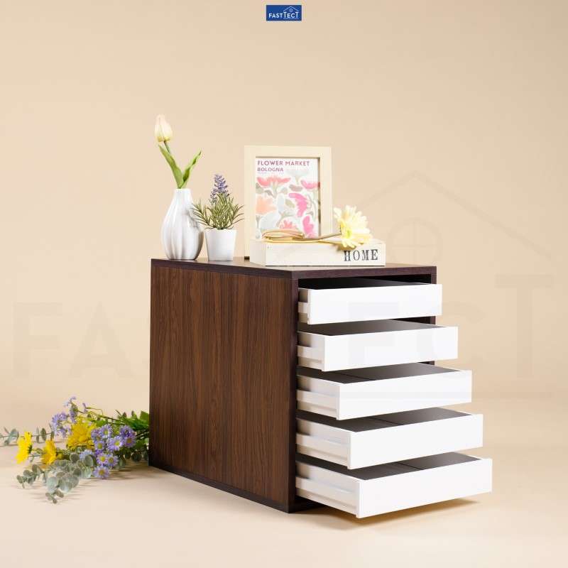 ตู้จัดระเบียบ FASTTECT ไซส์ XL 5 ลิ้นชัก สีโอ๊ค-ขาว-1