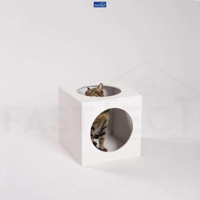 บ้านแมวมินิมอล FASTTECT สีขาว-1