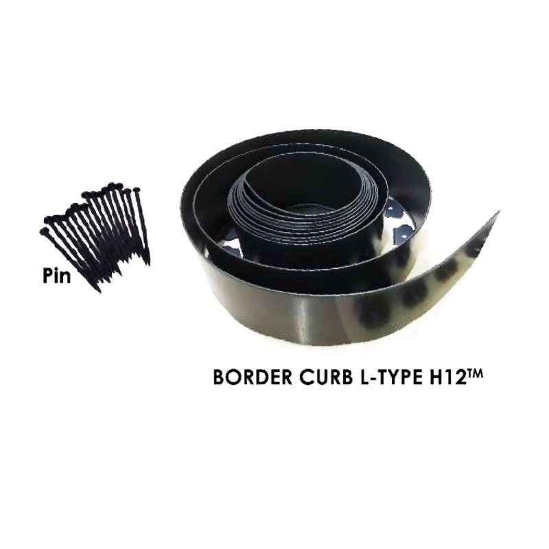 ขอบกั้นดิน Border Curb ขนาด สูง 12 ซม หนา 0.4 ซม (ยาว 9.5 เมตร)-1