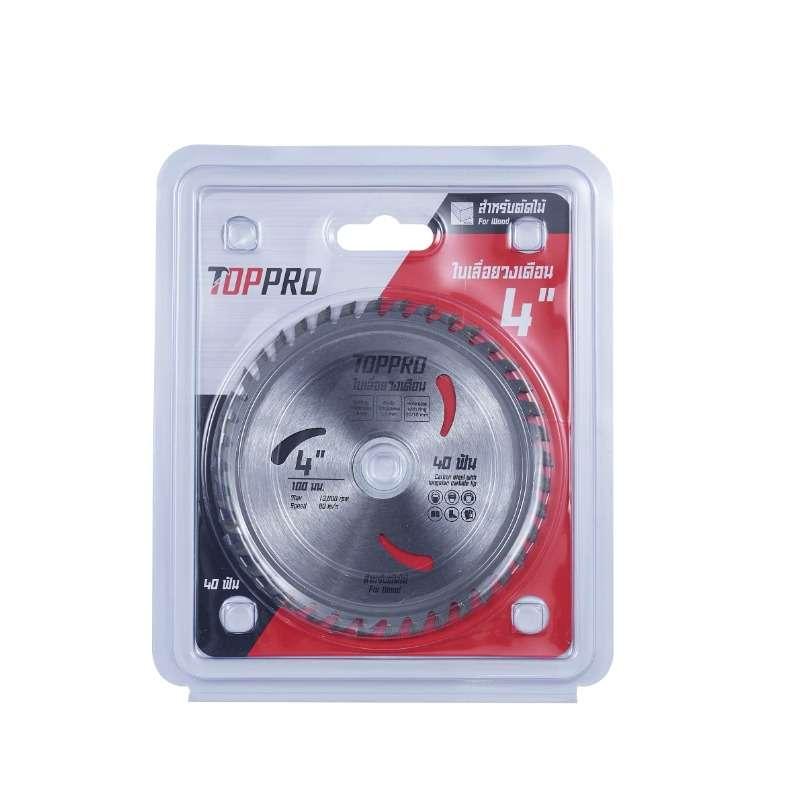 ใบเลื่อยวงเดือนตัดไม้ 4" 30T TOPPRO (10ชิ้น)-1