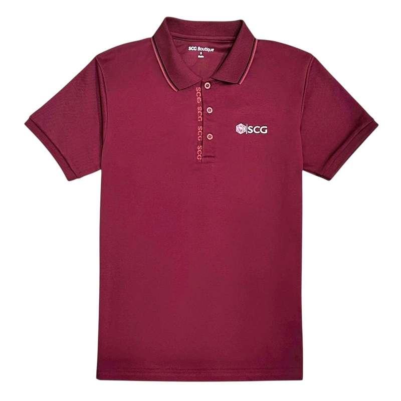 เสื้อโปโล SCG สี Winery Red M ช-1