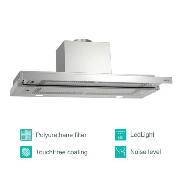 เครื่องดูด Gorenje ควันสลิมไลน์ Built-in รุ่น BHP923E13Xกำลังดูด: 649 ลบ.ม./ชม.-1