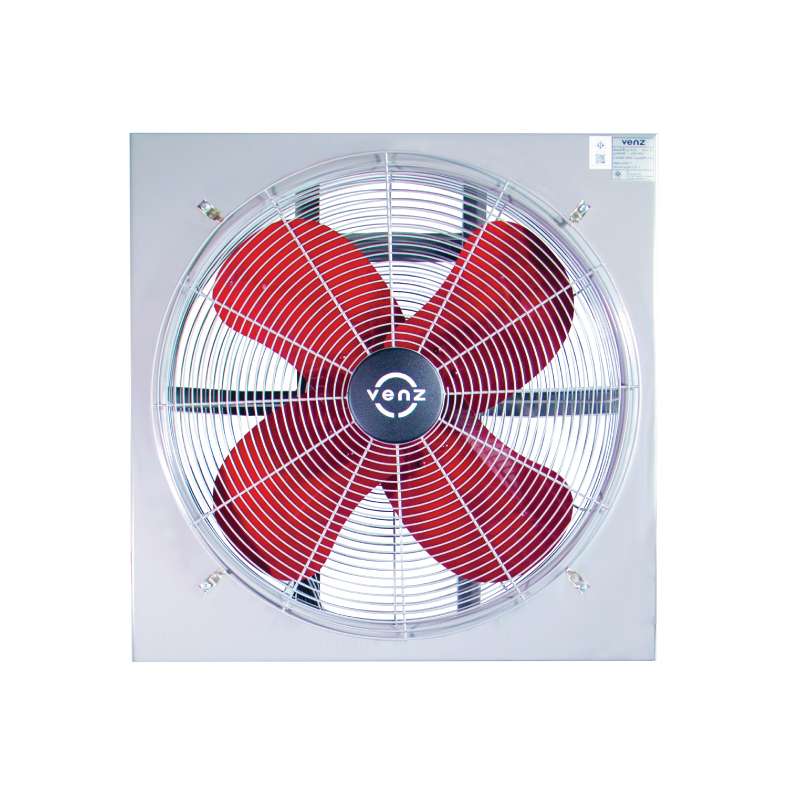Venz เวนซ์ พัดลมอุตสาหกรรมตะแกรงหน้า-หลัง ใบแดง ติดผนัง IF 18 นิ้ว F-B TIS-1