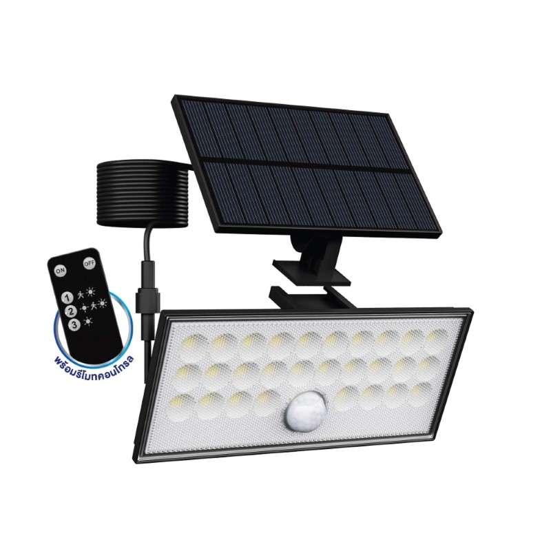 โคมไฟติดผนัง LED โซลาร์เซลล์ SPLIT-1-BK 25W/6500K แสงขาว-1