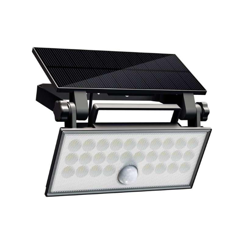 โคมไฟติดผนัง LED โซลาร์เซลล์ WING-2-BK 25W/6500K แสงขาว-1