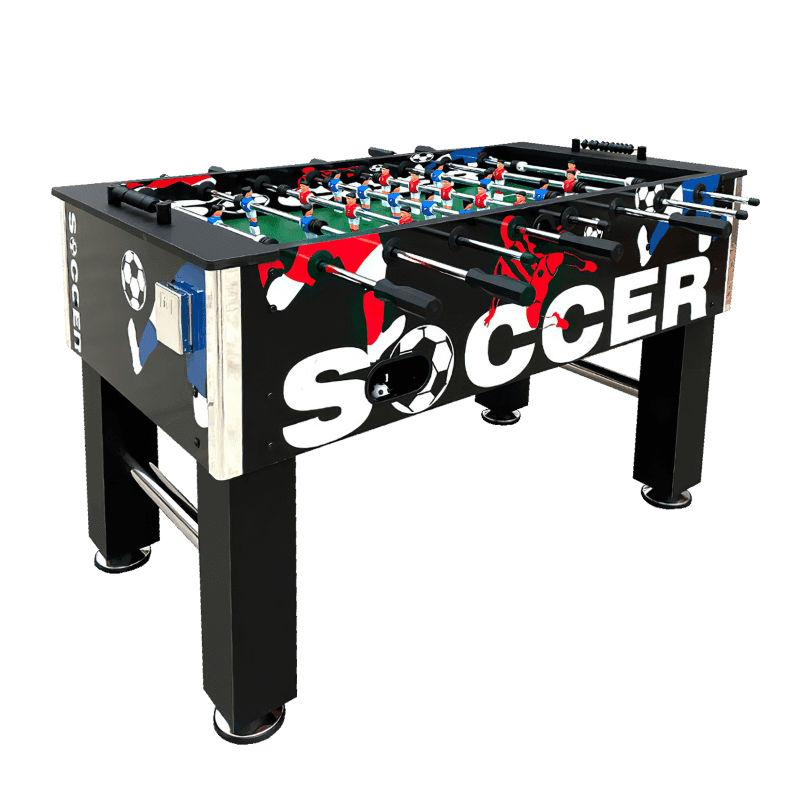 โต๊ะโกล์ โต๊ะบอล Football Table รุ่น V.1 สีดำลายSoccer-1