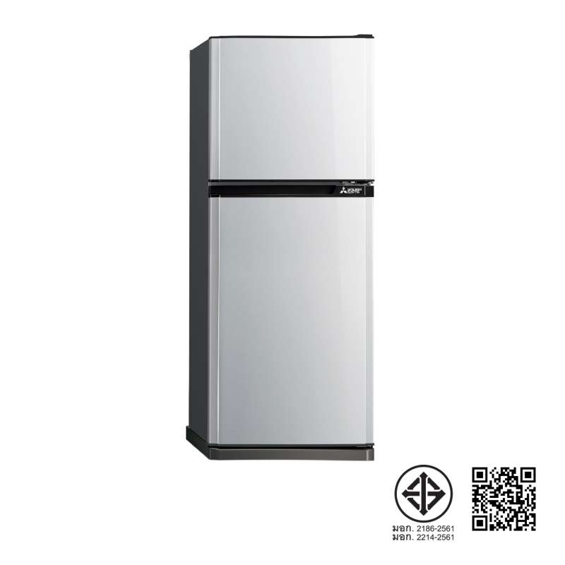 ตู้เย็น 2 ประตู ชั้นวางกระจกนิรภัย MITSUBISHI ขนาด 208 ลิตร 7.3 คิว รุ่น MR-FV22T สีซิลเวอร์-1