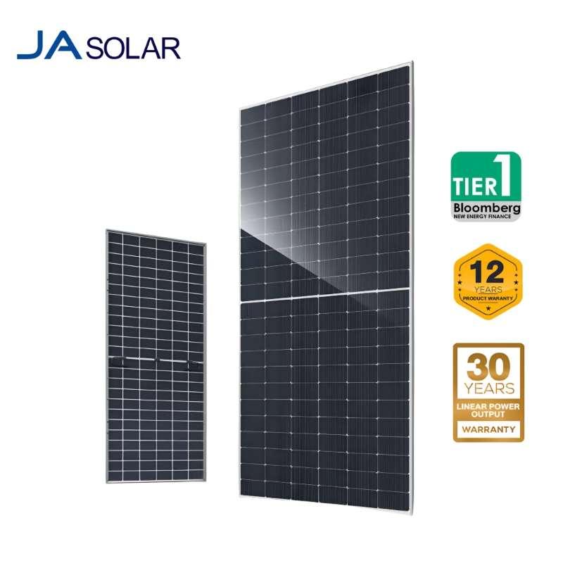 แผ่นโซล่าเซลล์ JA Solar 590Watt N Type Bifacial  รุ่น  JAM72D40-590/MB 30MM-1