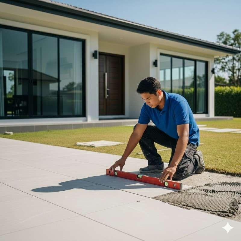 ค่าสำรวจหน้างานปูกระเบื้องเซรามิค สำหรับภายนอก-1