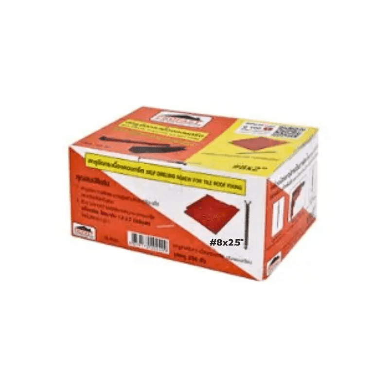 สกรูปลายสว่านยึดกระเบื้องคอนกรีต Profast เบอร์ 8 ยาว 2.5 นิ้ว (250 ตัว/กล่อง)-1