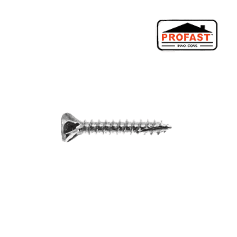 สกรูยึดไม้ฝา Profast เบอร์ 7 ยาว 25 มม. (​7×1″) (บรรจุ 400 ตัว/กล่อง) ปลายแหลม เจาะไม้-1