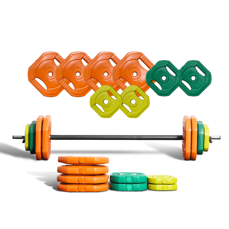 เซ็ตบาร์เบลยกน้ำหนัก 30 kg - Homefittools-1