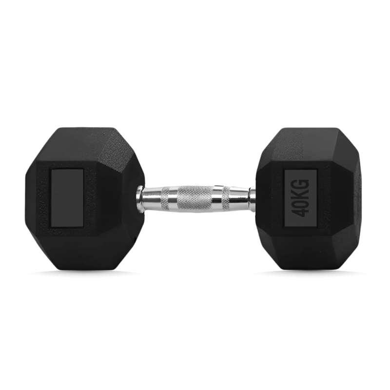 ดัมเบลยาง เหลี่ยม 40 kg 1 คู่ - Homefittools-1