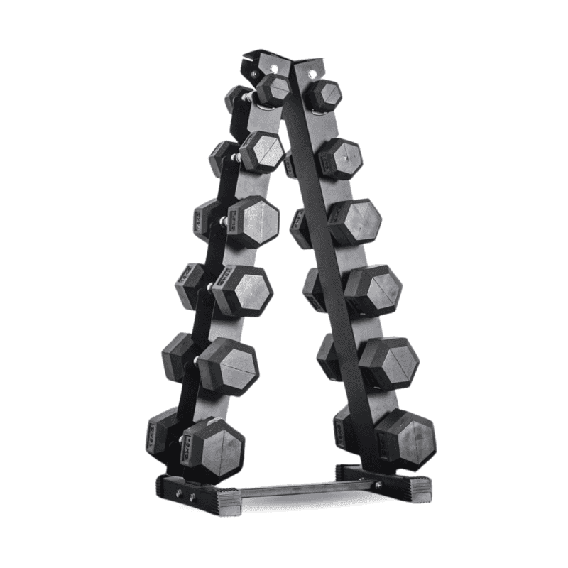 เซ็ตดัมเบล 6 คู่ 2.5-15 kg แบบเหลี่ยม พร้อมแร็ค R601 - Homefittools-1