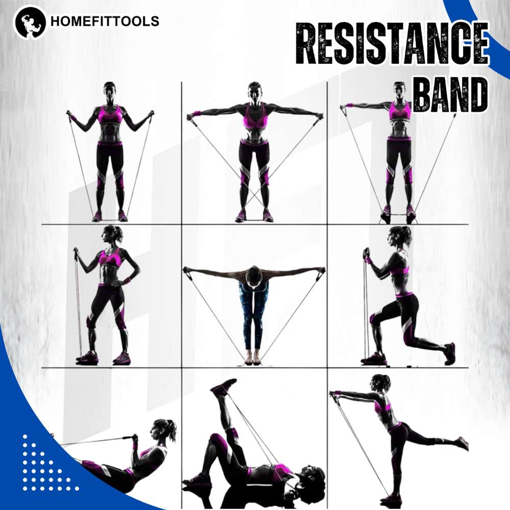ยางยืดออกกำลังกาย สายแรงต้าน 5 เส้น - Homefittools-1