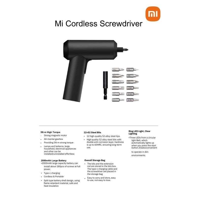 ไขควงไฟฟ้าไร้สาย Xiaomi-Mi Cordless Screwdriver 12-in-1 (27002)-1