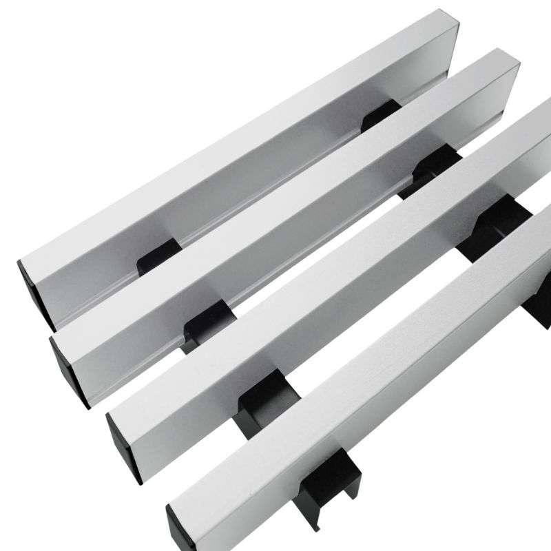 ระแนงเหล็กลายไม้ ขนาด 25x100x4000mm. สีขาวลิลลี่ (Lily White)-1