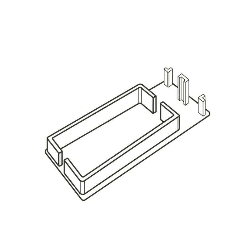 End Cap ตัวปิดปลาย สีดำ 20x50 mm.-1