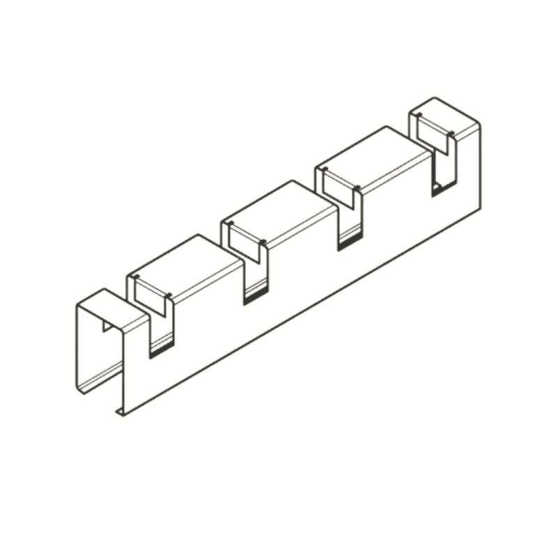 Carrier อุปกรณ์ยึดระแนง Aron แบบขาตรง 25 x 100 x 1000 mm.-1